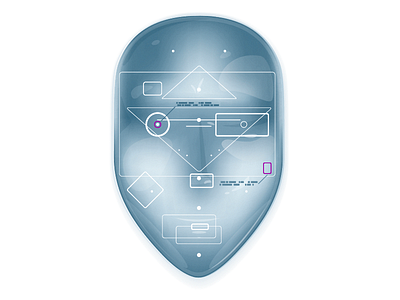 Face ID identification technology authentication biometric face face id illustration security vector