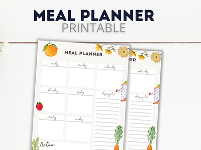 Meal Planner graphic design meal planner print design printable
