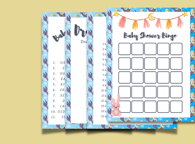 BABY SHOWER GAMES BUNDLE accessories design branding design graphic design logo planner print design printable