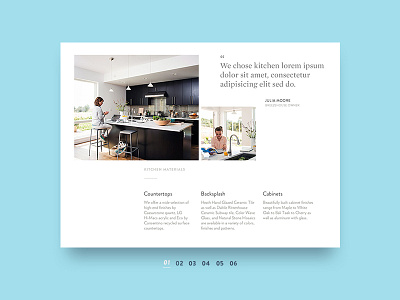 Blu Homes Module carousel grid layout module typography ui visual web website