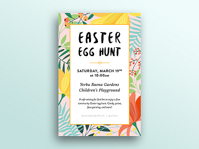 Easter Flyer - Epic Church color easter poster print typography visual