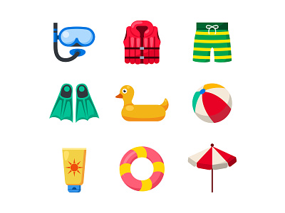 Swimming Icons icon summer swim swimming vecteezy