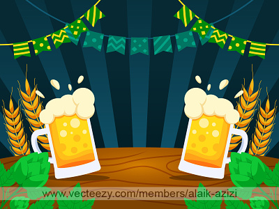Beer Mugs Background background beer party