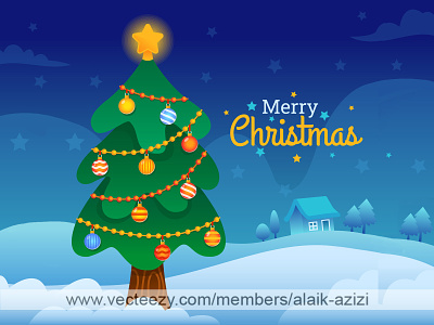 Christmas Tree background christmas pine tree vector