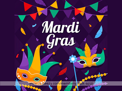 Background of Mardi Gras Carnival background illustration mardi gras party vector