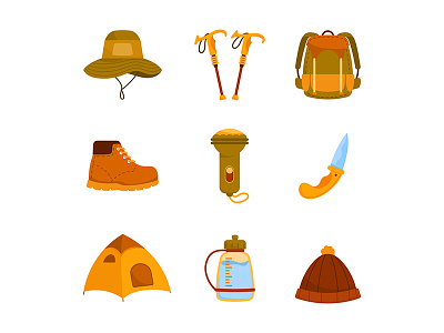 Outdoor Camping Equipment Icon activity camping equipment icon outdoor vecteezy