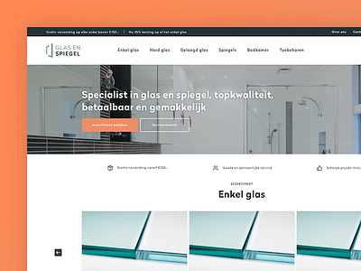 E-commerce design for Glas en Spiegel