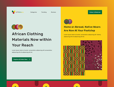 E-commerce website that sells African clothing materials app design e commerce freelance interaction design mobile application product design product designer ui design ui designer uiux uiux design uiux designer user experience design user interface design user research user researcher ux design ux designer website design