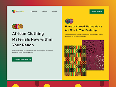 E-commerce website that sells African clothing materials