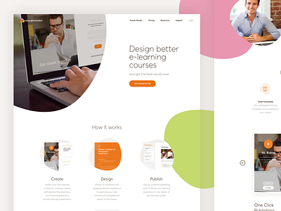 Concept Design branding concept corporate elearning landing page marketing page ui webdesign website
