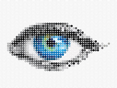 SVG Human Eye, Pattern of dots, digital clipart