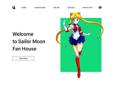 Sailor Moon (fan site design) art design figma interface site ui user interface ux web web design web ui website website design