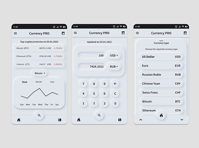 Currency Pro (mob app design) app app design application art design figma interface mob mobile app mobile app design mobile design ui user interface ux