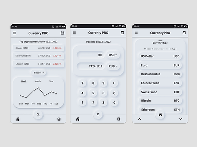 Currency Pro (mob app design)