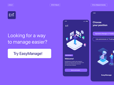 EasyManage - ux/ui design art design figma interface mobile mobile app mobile app design mobile design ui ui design user interface ux ux design