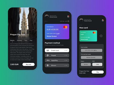 Tour guide app (card form design) art daily dailyui design figma interface mob app mobile app mobile app design mobile design ui ui design user interface ux