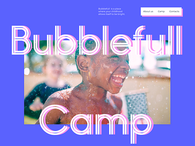 Bubblefull camp (landig page)