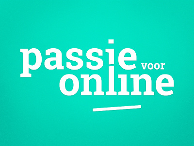 Passie voor online diagonal green lettering payoff type typo typography