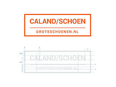 Logo Caland/Schoen align branding logo orange spacing typography