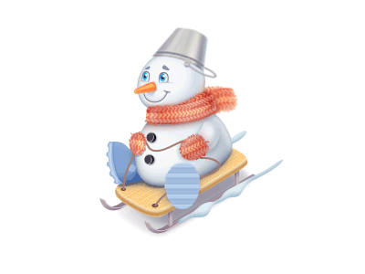 Snowman fun scarf showman sled snow winter