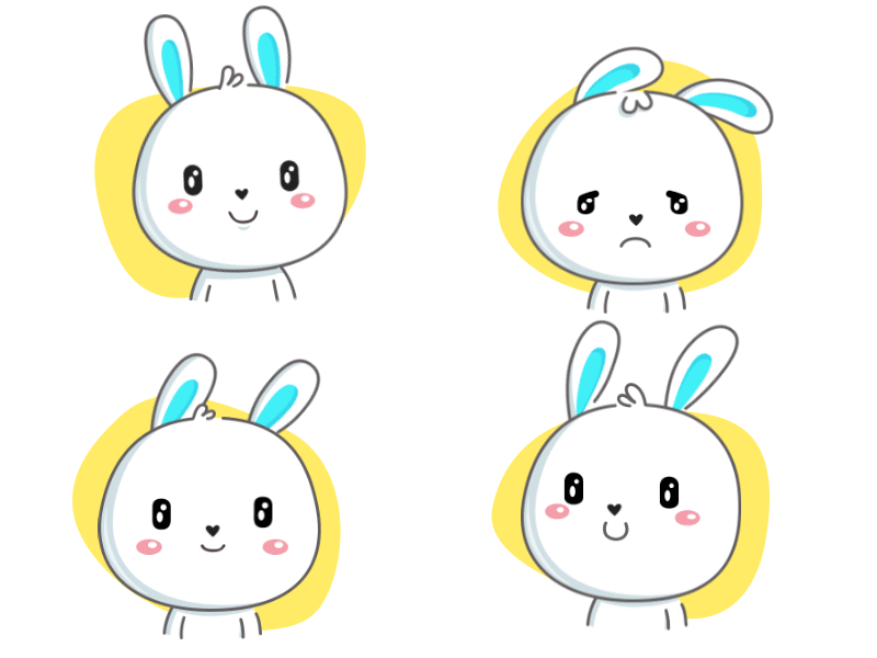 Rabbit for vk.com easter emoji rabbit stickers vk