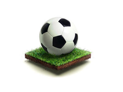 Football ball football grass icon sport
