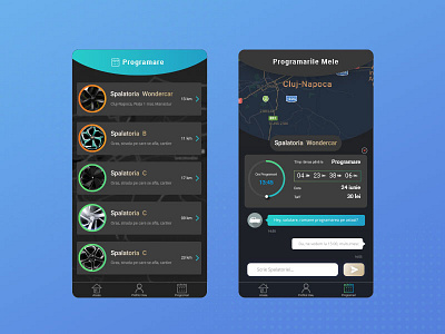 WashNow mobile ui