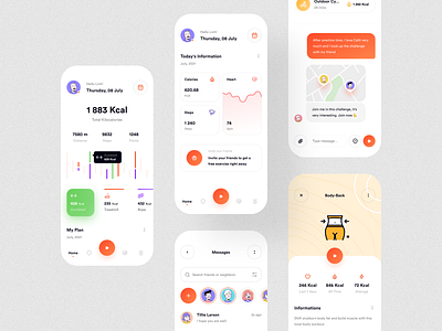 CaFit Fitness UI Kit (Community) by ThemeX on Dribbble