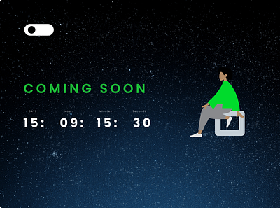 Day 14 & 15: Countdown page - Dark Mode design figma illustration typography ui ux vector