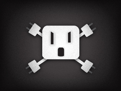 Electrical Outlet Skull-n-Crossbones