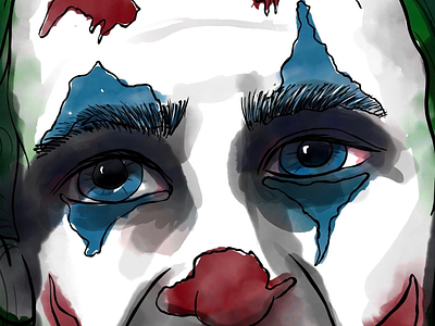 Joker watercolor adobe fresco joker live brushes sad eyes watercolor