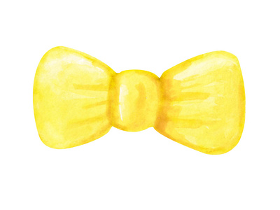Watercolor yellow bow bow design easter watercolor yellow yellow bow