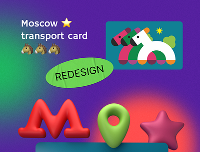 Moscow transport card redesign card graphic design illustration logo redesign vector