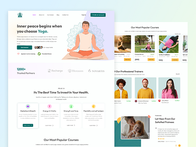 Yoga Guru- A online platfrom for Yoga branding logo ui