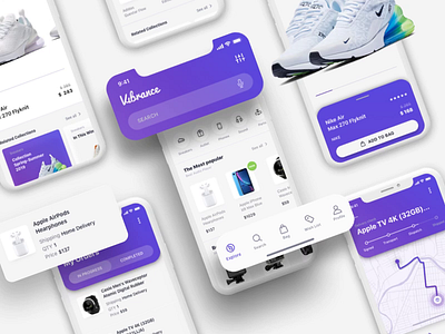 Vibrance marketplace animation ecommerce ios mobile app motion sketching uiux ux wireframe