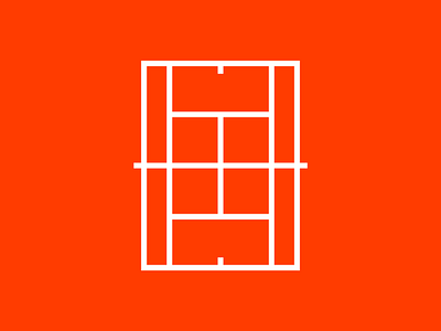TENNISCOURT app branding design flat design geometric design icon illustration logo sports logo vector