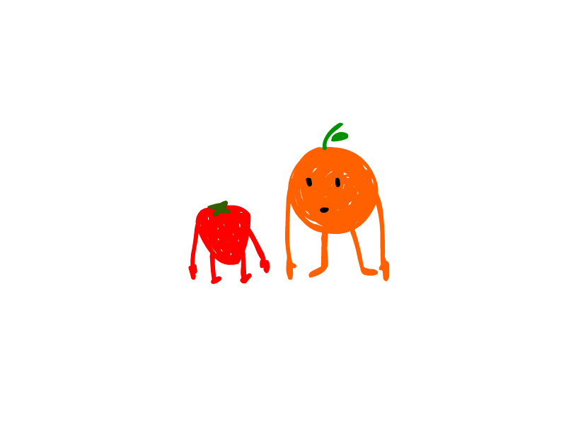 Something is Not Right animation frame by frame fruits gif orange strawberry