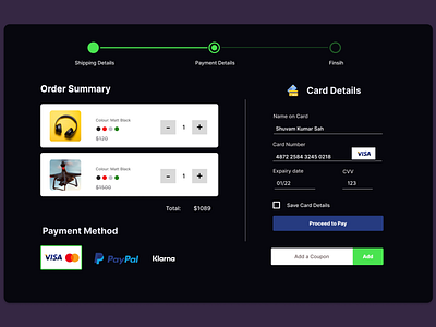 Credit card Checkout Ui