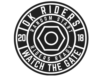 Ok Riders Circle bicycle bike bikes bmx club design dribbble graphic illustration logo print tshirt