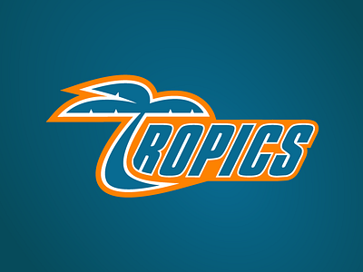 Flint Tropics Primary Logo concept flint hockey ohl semi pro sports tropics