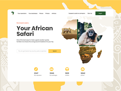 Your African Safari Redesign Travel Agency branding dashboard design designer ui user experience user interface