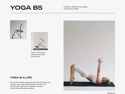 Yoga School B5 design figma landing page uiux web design