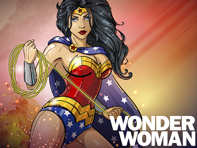 Wonder Woman illustration vector woman