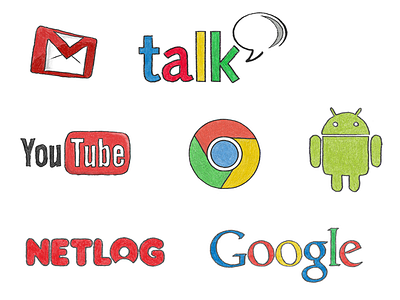 Cartoon Icons android cartoon cartoons chrome cleevio drawing gmail google google talk icon icons netlog youtube