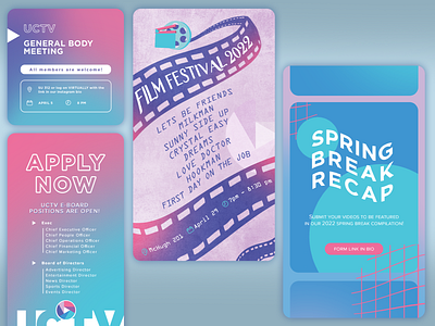 UCTV Fliers branding design graphic design illustration ui vector