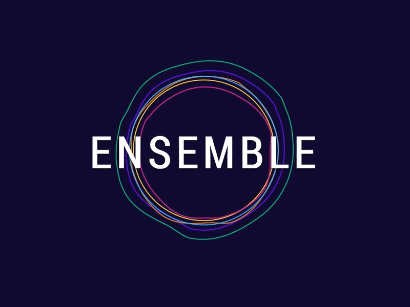Ensemble animated app logo music pulse soundwave