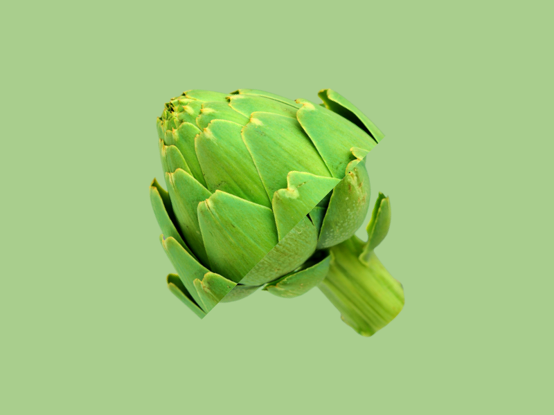 Alcachofa vegetables slice restaurant parallax fruit foodie food dynamic branding bar