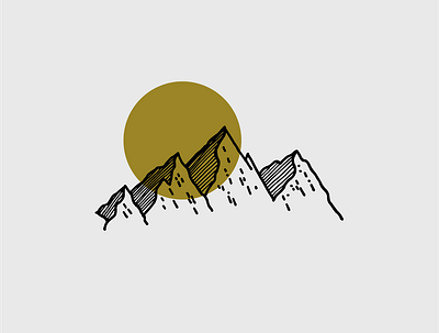 Golden Mountain design graphic design illustration vector