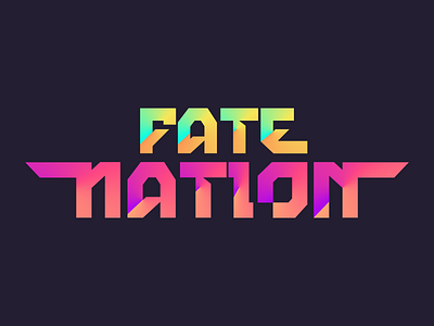 Fate Nation branding design logo