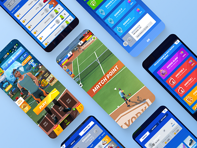 Tennis Clash branding design game icon mobile ui ux